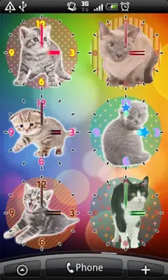 Cats Analog-Clocks Widget android App screenshot 0