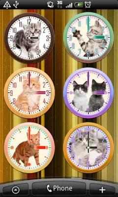 Cats Analog-Clocks Widget android App screenshot 1