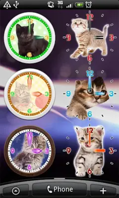 Cats Analog-Clocks Widget android App screenshot 2